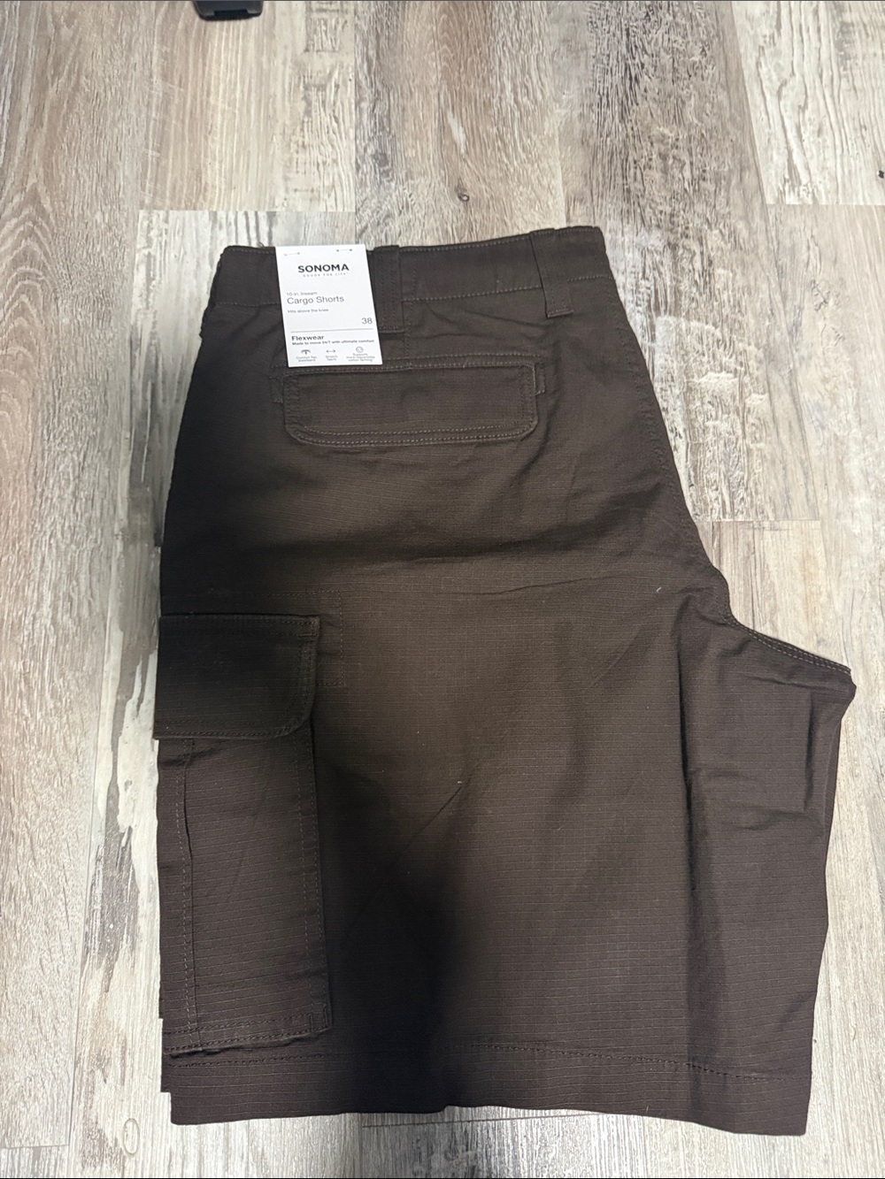 Sonoma Dark Brown Cargo Shorts with Utility Pockets